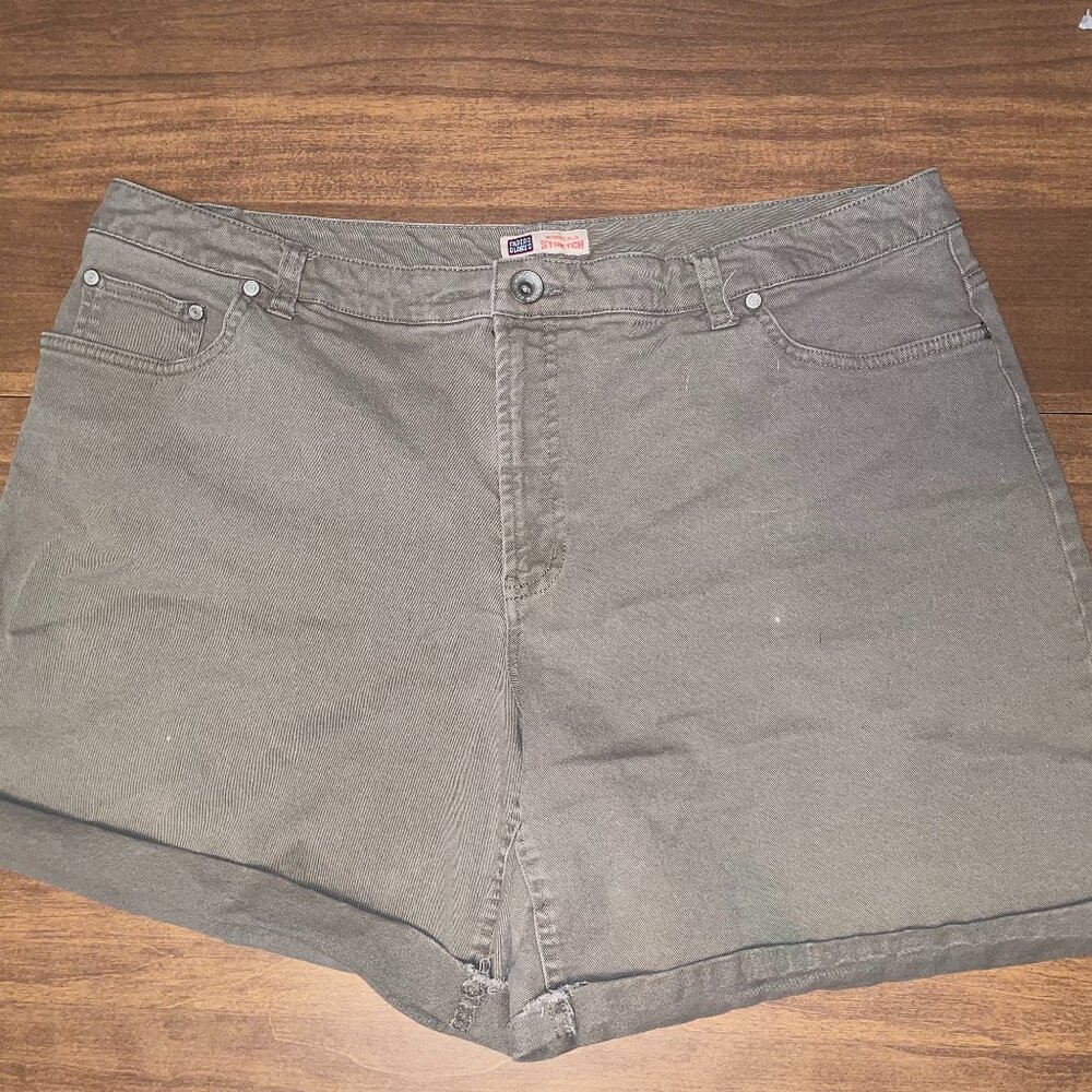 Faded Glory Brown Olive Color Shorts- Plus Size 22W